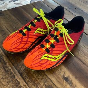 Orange Saucony Men's Vendetta Track Spike Racing Shoe